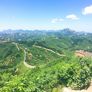 蜿蜒曲折长城美景