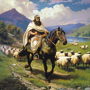 骑马牧羊男人