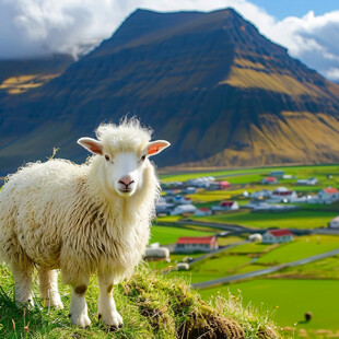 动物景观绒毛山羊