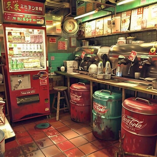 怀旧奶茶店