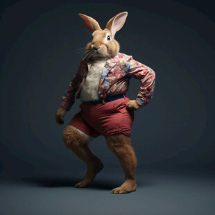 酷帅霸气兔形象