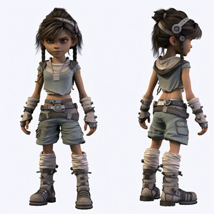 卡通女战士人设