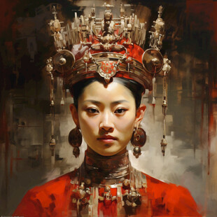 大宫女油画