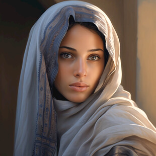 戴头巾的女子头像