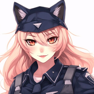 卡通动漫制服女孩