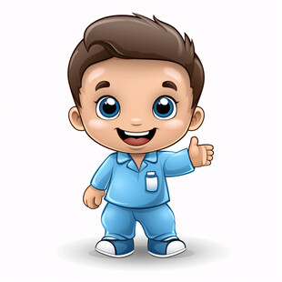 可爱送水工点赞形象