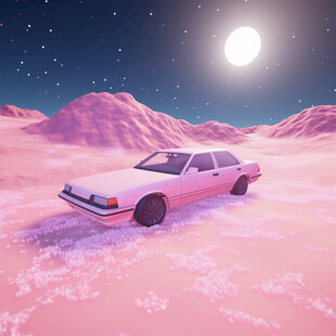 粉色奇幻超现实景观