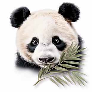 珍稀动物熊猫插画