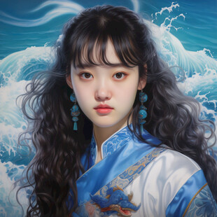 韩国女性失量插画