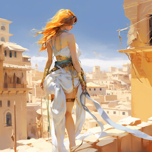 高精女孩原画稿