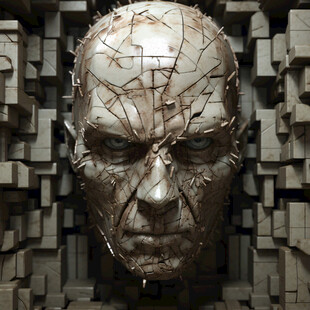 机械框科技感头部