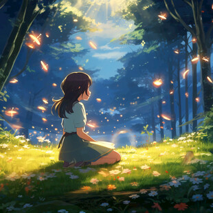 蒲公英的约定女孩背景图