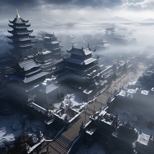 宏大寺庙场景