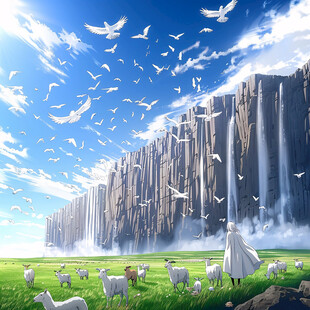 乌珠穆沁羊插画