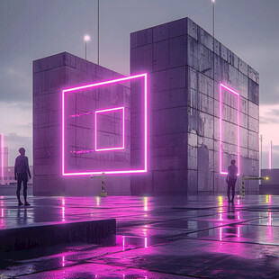 奇幻粉色建筑物