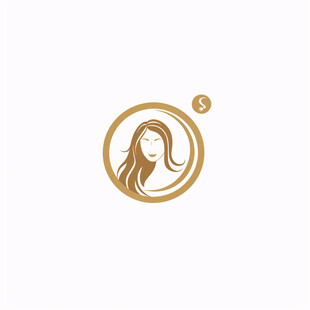 长发美女logo