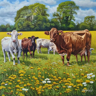 牛群装饰画