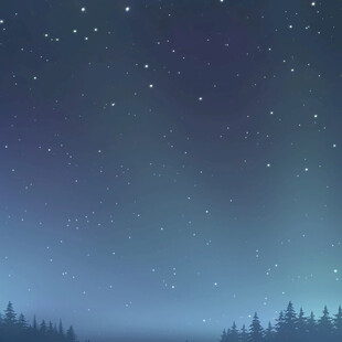 手绘水晶夜空效果