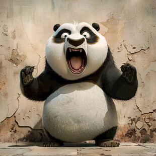 功夫熊猫原创手绘熊猫
