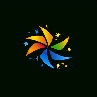 五彩星形logo