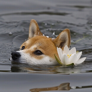 落水的狗狗