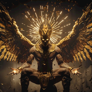 金色翅膀主题海报