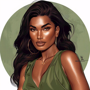 人物头像美女插画