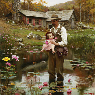 可爱中年农夫头像