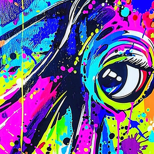 酷炫色彩写意装饰画