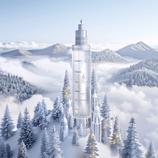 冬季森林望火楼