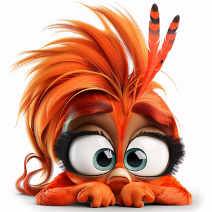 卡通长毛猫插画