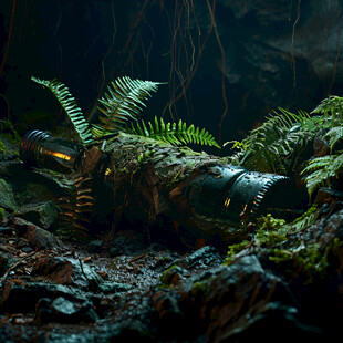 热带气根植物密林