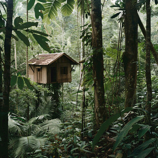 丛林浪漫的小屋