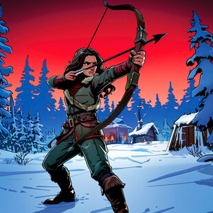 古人类冬季狩猎场景