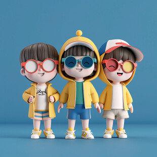 潮流小孩卡通玩偶公仔