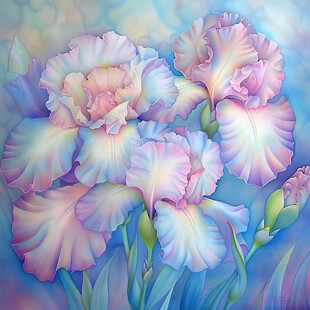 花卉装饰画分形花