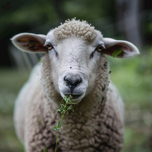 吃草的羊春天牧羊