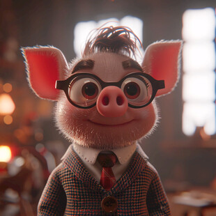 士可爱小猪博士