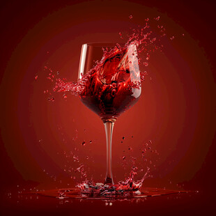 红洒酒杯图片