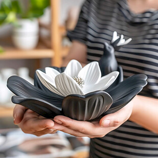菊瓣芒口碟