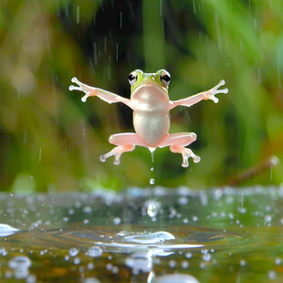 雨中的青蛙