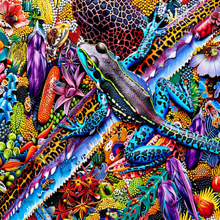 色彩鲜艳丽大蜥蜴