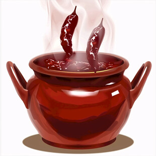 韩国辣椒酱插画