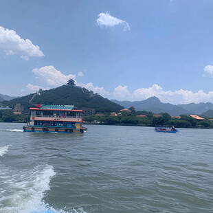 月城湖游船渡船湖水