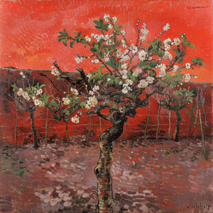 开花的树油画