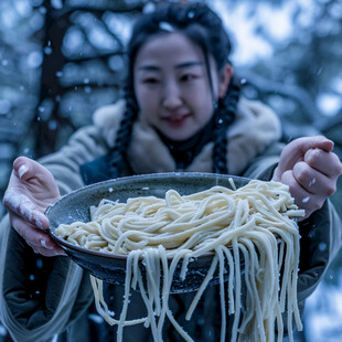 雪地里卖饸饹面