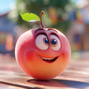 苹果卡通橙子