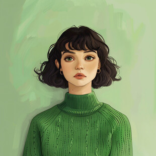 写实人物插画