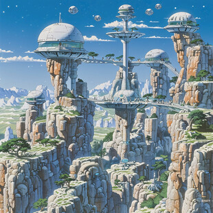 外星球幻想场景插画