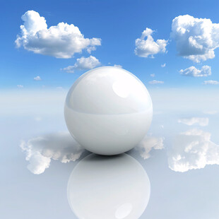 立体感蓝天白云